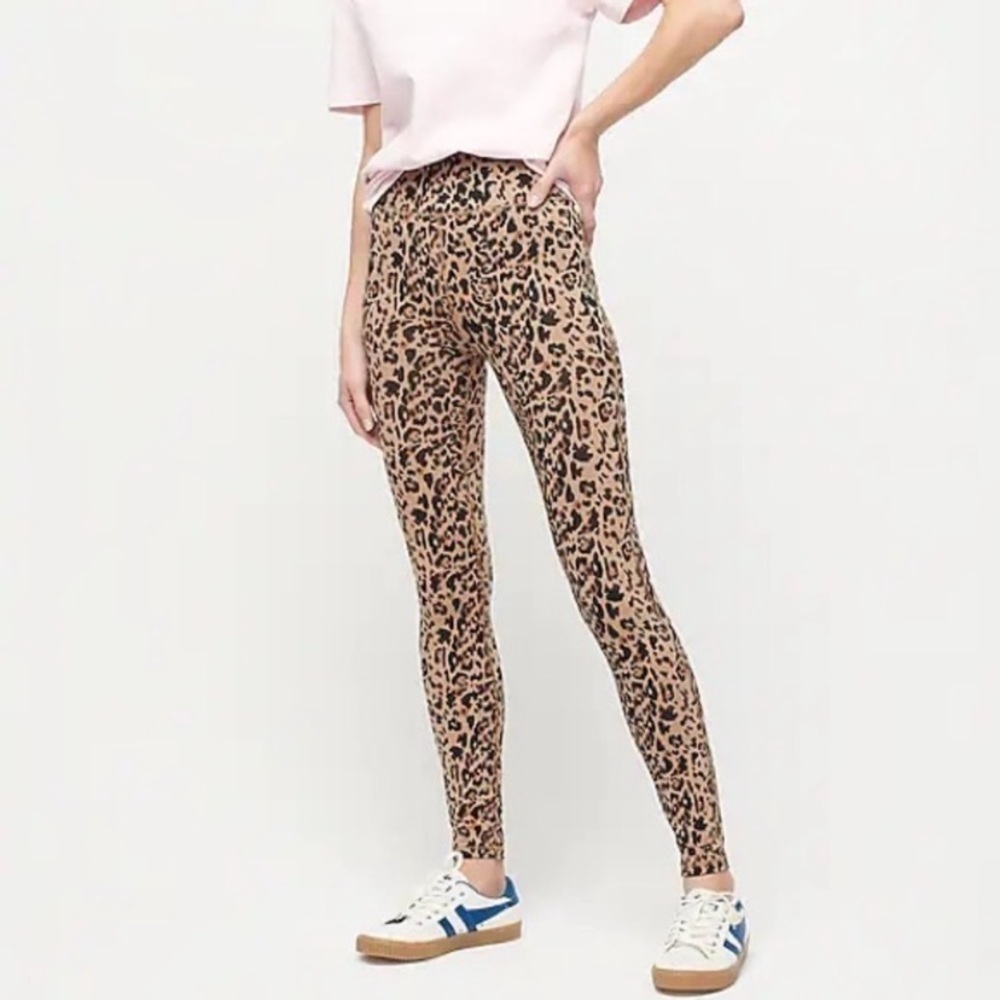 J. Crew Weekend High Rise Leggings Leopard EUC